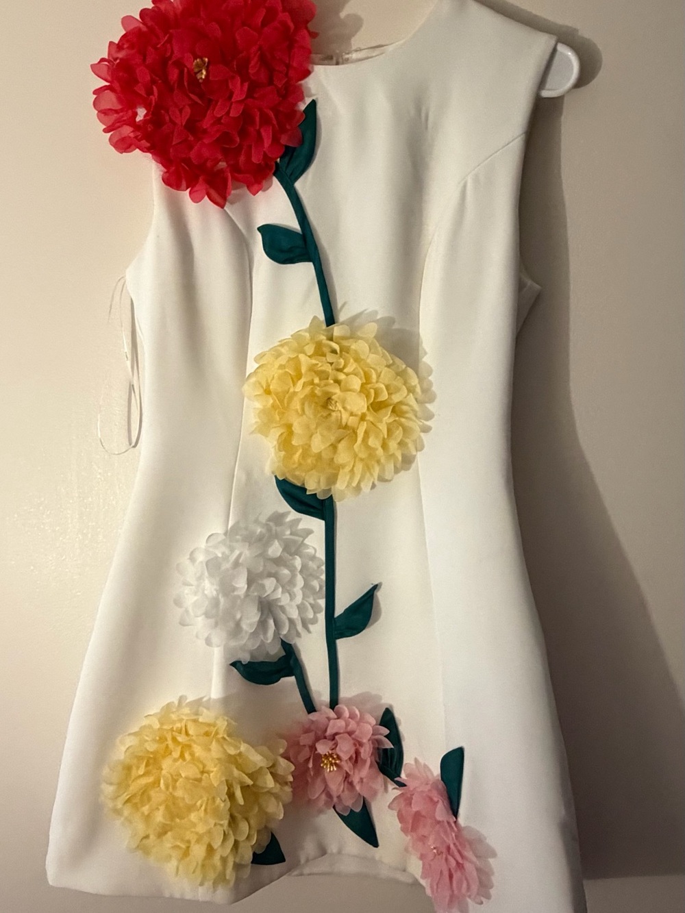 Elliatt White Mini Buttercup Embroidered Mini Dress in Ivory